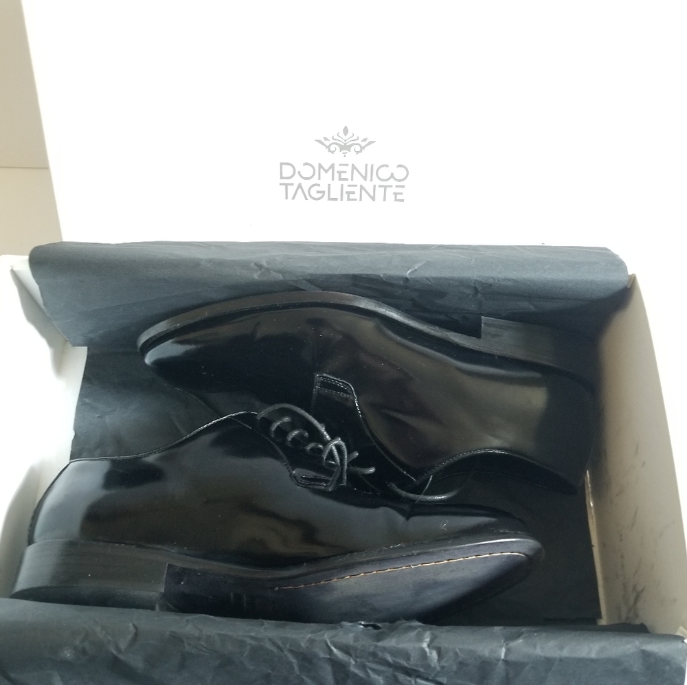 Domenico Tagliente Mens Patent Leather Laced Shoes Size 41 Black - Picture 7 of 11